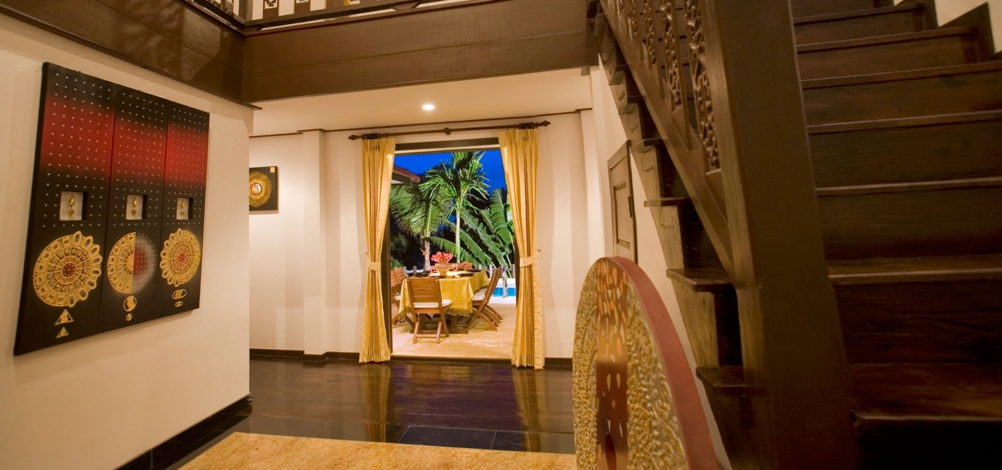 Luxurious Pool Villa, Luxurious Lobby and Artistic Wooden Staircase, Image 2